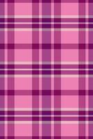 Content pattern plaid fabric, mosaic background check texture. Premium seamless tartan textile in pink and purple colors. vector