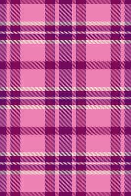 Content pattern plaid fabric, mosaic background check texture. Premium seamless tartan textile in pink and purple colors.