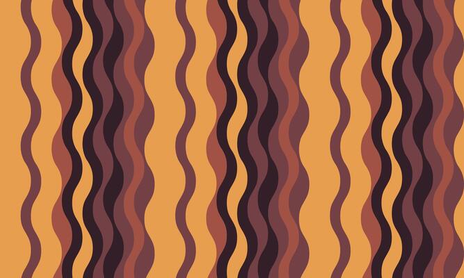 Abstract wavy lines pattern in earthy tones. Perfect for backgrounds, textiles, or website design. Evokes feelings of warmth, nature, and retro style. Versatile and visually appealing graphic.