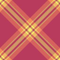 Vibrant autumnal plaid pattern in warm yellows, oranges, and deep reds. Perfect for textile design, fashion, fallthemed projects, or as a stylish background. vector