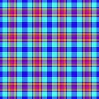 Infinity texture background seamless, rustic check fabric. Female plaid textile pattern tartan in blue and bright colors. vector