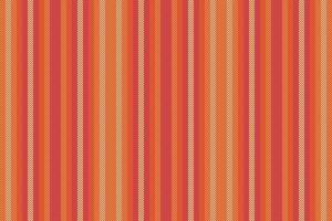 Naked texture textile, oriental lines vertical stripe. Rustic background fabric seamless pattern in red and orange colors. vector