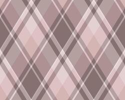 Elegant diagonal plaid pattern in soft pink and brown hues. Perfect for textile design, wallpaper, or website backgrounds. vector