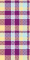 Finish pattern texture seamless, anniversary check plaid textile. Formal tartan fabric background in light and pink colors. vector