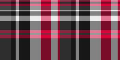 Bandana tartan plaid textile, plain check fabric texture. Decor pattern background seamless in red and grey colors. vector