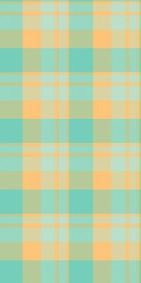 Installing pattern textile texture, fall fabric background . Asymmetric seamless check plaid tartan in orange and teal colors.