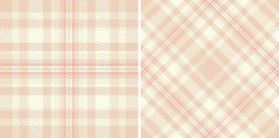 Elegant pastel plaid patterns, perfect for textile design, fashion, or website backgrounds. Two distinct yet harmonious designs offer versatile options for a soft, sophisticated aesthetic. vector