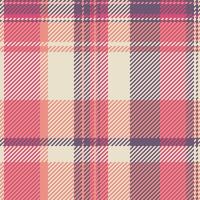December seamless plaid , interior texture background pattern. Menu tartan textile fabric check in red and light colors. vector