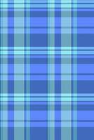Throw tartan fabric check, revival seamless plaid pattern. Business texture textile background in blue and teal colors. vector