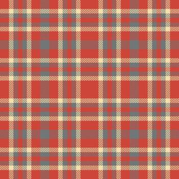 clásico rojo, gris, y crema tartán modelo. Perfecto para textil diseño, otoñal temas, rústico antecedentes, y acogedor vibras. vector