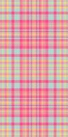 Vibrant pastel pink, yellow, and light blue plaid pattern. Perfect for textile design, website backgrounds, or playful branding. vector