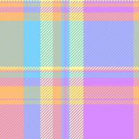 Pastel plaid pattern. Seamless fabric texture in soft, spring colors. Suitable for backgrounds, textiles, or web designs requiring a delicate, cheerful touch. vector