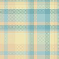 Pastel plaid pattern with blue, cream and orange hues. Perfect for backgrounds, textiles, designs with a soft, calming aesthetic. Versatile texture. vector