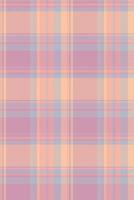 Soft pastel plaid pattern in peach, pink, and light blue hues. Ideal for textile design, fashion, backgrounds, and website assets. vector