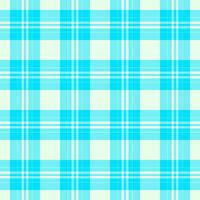 Artistic texture textile pattern, shabby fabric tartan . Clothing check background plaid seamless in cyan and bright colors. vector