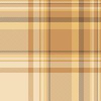 Beige plaid fabric background. Classic tartan pattern in warm earth tones. Suits fashion, textiles, interiors and creative projects. Versatile design element. vector