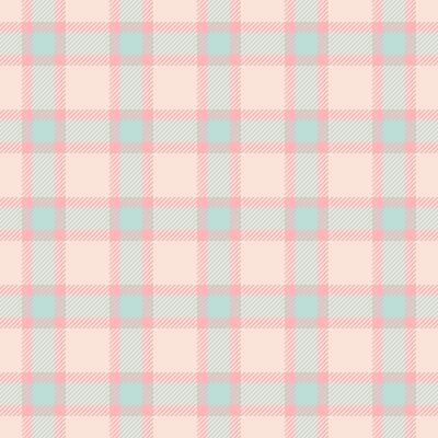 Delicate pastel plaid pattern in pink, peach, and aqua. Seamless textile design perfect for backgrounds, crafts, fabric, and fashion projects.