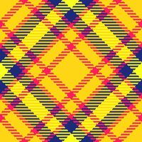 Vibrant yellow, pink, and blue plaid pattern. Bold graphic design ideal for fashion, textiles, and web backgrounds. A striking visual metaphor for energy and optimism. vector