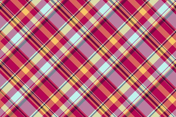 Vibrant diagonal plaid pattern in warm tones. Perfect for textile designs, website backgrounds, or fashion projects.