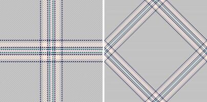 Elegant gray plaid patterns, perfect for textile design, fashion, or website backgrounds. Two variations classic crosshatch and a stylish diamond design. vector