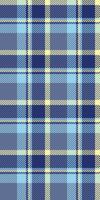 Lumberjack seamless tartan check, tile background fabric texture. Mexican pattern plaid textile in blue and cyan colors. vector