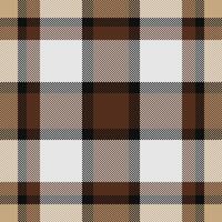 Elegant neutral plaid pattern in brown, beige, and white. Perfect for textile design, fashion, or website backgrounds. The subtle texture creates a sophisticated and timeless aesthetic. vector