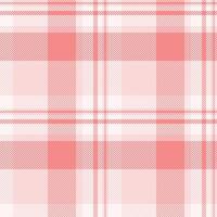 Delicate pink and white plaid pattern. Perfect for textile design, backgrounds, or fashion projects. Subtle texture adds visual interest. Evokes feelings of softness, femininity, and spring. vector
