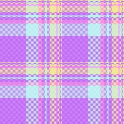 Pastel plaid pattern in soft purple, pink, yellow, and light blue hues. Ideal for textile designs, website backgrounds, and stationery.