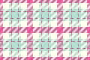 Charming pastel pink and mint green plaid pattern. Perfect for textile design, wallpaper, or scrapbooking projects. This cheerful, seamless texture evokes feelings of warmth and comfort. vector