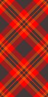 Vibrant red and orange plaid pattern. Perfect for textile design, fashion, autumnal themes, or as a bold background. The intersecting lines create a dynamic, energetic feel. vector