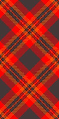 Vibrant red and orange plaid pattern. Perfect for textile design, fashion, autumnal themes, or as a bold background. The intersecting lines create a dynamic, energetic feel.