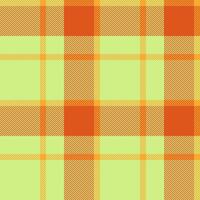 Vibrant autumnal plaid pattern in warm oranges, yellows, and light greens. Perfect for textile design, seasonal branding, or fallthemed projects. vector