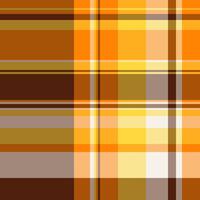 Vibrant autumnal plaid pattern in warm oranges and browns. Perfect for fallthemed designs, textiles, or website backgrounds. vector