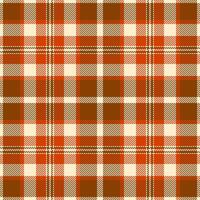 Warm autumnal plaid pattern in rich orange, brown, and cream tones. Perfect for fallthemed designs, apparel, or textile projects. vector