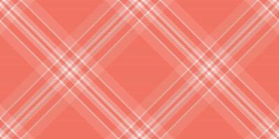 Abstract coral and white diagonal plaid pattern. Seamless texture ideal for textile design, fashion, website backgrounds, or branding. Modern geometric design with a subtle, sophisticated feel. vector