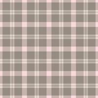 Silky check texture fabric, striped textile background tartan. Complexity plaid pattern seamless in pastel and stone grey colors. vector