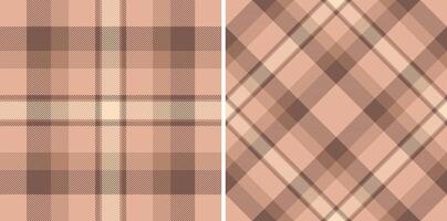 Elegant plaid pattern set in warm neutral tones. Ideal for textile design, backgrounds, or vintageinspired projects seeking a refined, timeless aesthetic. vector