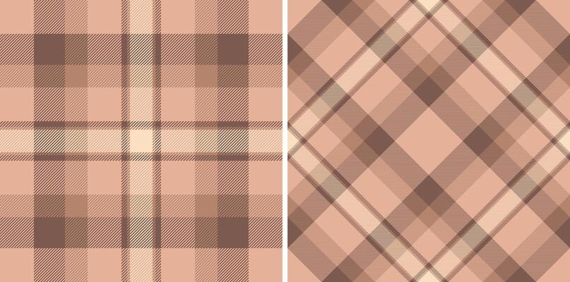 Elegant plaid pattern set in warm neutral tones. Ideal for textile design, backgrounds, or vintageinspired projects seeking a refined, timeless aesthetic.