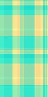 Romance tartan background pattern, wear plaid check. Geometric texture seamless textile fabric in teal and amber colors. vector