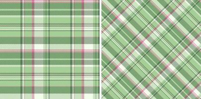 Seamless texture of tartan background textile with a fabric check plaid pattern. Set in christmas colors. Fashion outfits for women. vector
