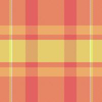 Vibrant pastel plaid pattern in peach, yellow, and coral. Perfect for textile designs, website backgrounds, or any project needing a cheerful, summery vibe. vector