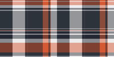 1950s tartan plaid texture, nice background textile pattern. 70s seamless fabric check in grey and red colors. vector