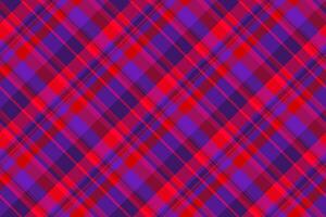 Vibrant diagonal plaid pattern in bold red and purple hues. Perfect for fashion, textile, or web design projects needing a striking geometric texture. vector