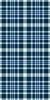 Custom textile pattern texture, commercial seamless plaid. Thin fabric tartan check background in blue and pastel colors. vector