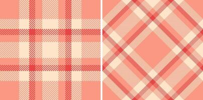 Two seamless plaid patterns in warm, inviting hues. Ideal for backgrounds, textiles, and design projects needing a cozy, traditional touch with a modern feel. vector