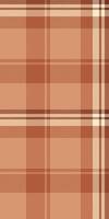 Printout fabric plaid tartan, pajamas background texture textile. Layered pattern check seamless in orange and blanched almond colors. vector