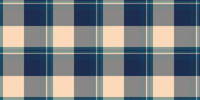 Seamless cream, navy, and gray plaid pattern. Perfect for textile design, website backgrounds, or crafting projects. Evokes feelings of warmth, comfort, and tradition. vector