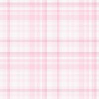 Delicate pink and white plaid pattern. Perfect for backgrounds, textiles, or feminine designs. Subtle texture and soft color palette evoke feelings of calmness and gentleness. vector