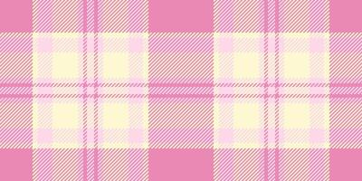 Delightful pastel pink and cream plaid pattern. Perfect for textile design, backgrounds, or crafting projects. This soft, subtle texture evokes feelings of warmth and comfort. vector