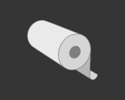 Simple yet striking illustration of a paper roll against a dark background. Perfect for concepts of new beginnings, potential, or the unfolding of ideas. vector
